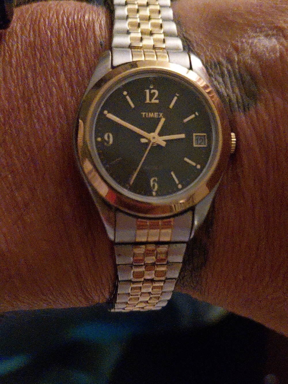 Timex Two-Tone Stainless Steel Watch - Black Dial